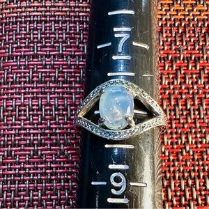 Fragrant Jewels Silver and White Gem Ring